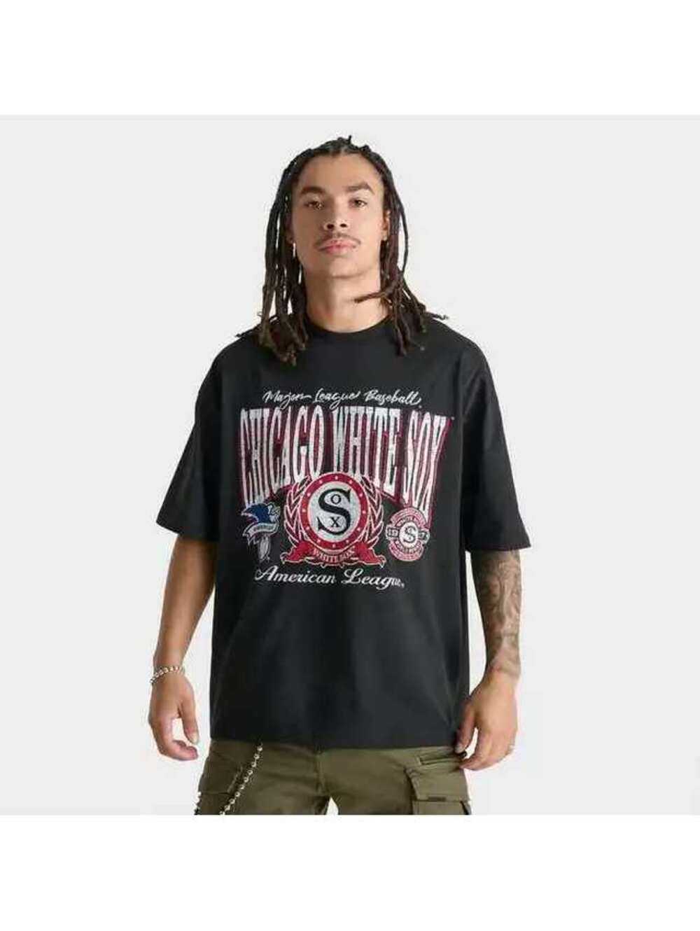 Men's New Era Chicago White Sox MLB Vintage Oversized Logo T-Shirt